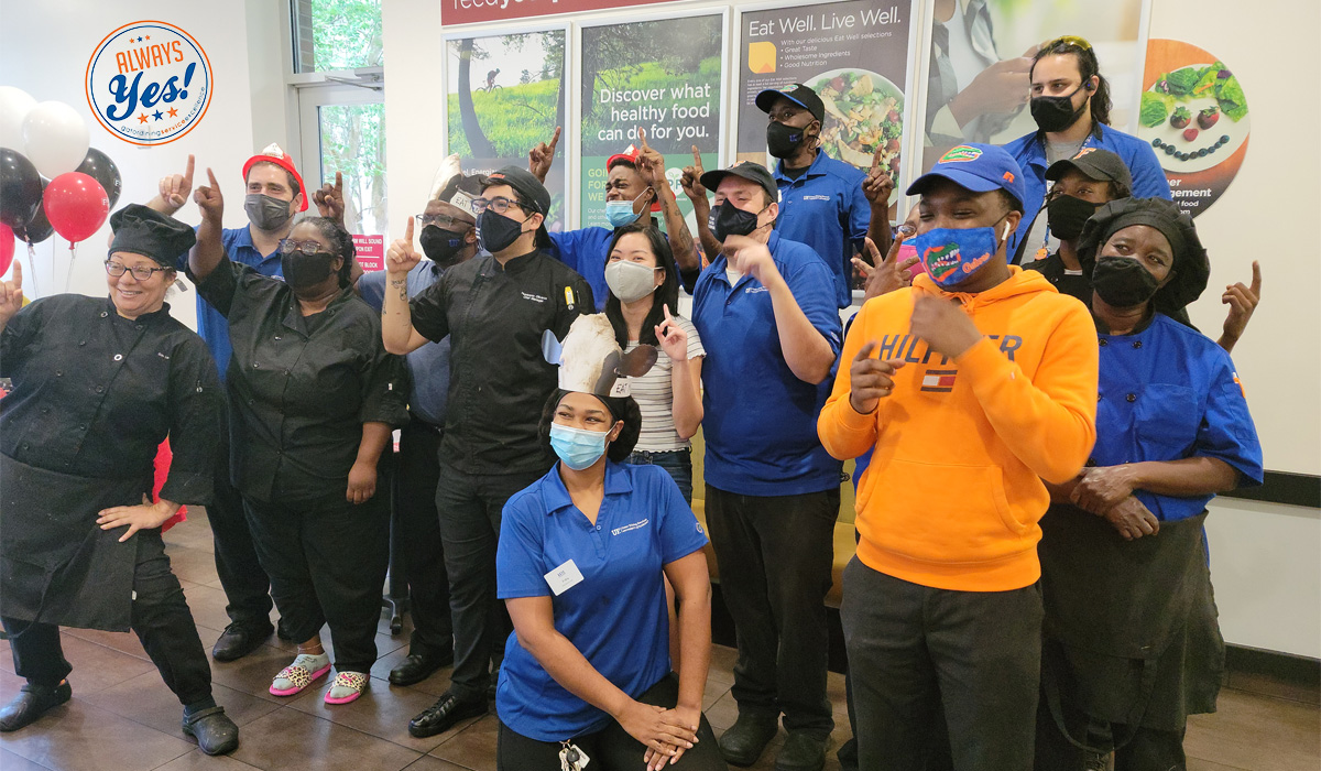 The team at Gator Corner dining hall